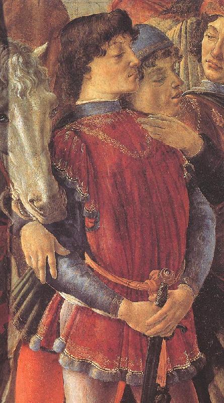BOTTICELLI, Sandro The Adoration of the Magi (detail) Germany oil painting art